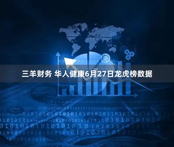 三羊财务 华人健康6月27日龙虎榜数据