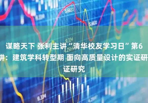 谋略天下 张利主讲“清华校友学习日”第67讲：建筑学科转型期 面向高质量设计的实证研究